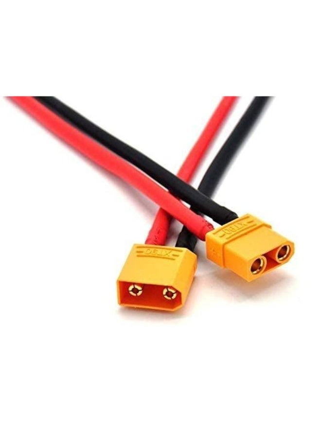 KNP XT90 Connector with Cable M/F, High Current 90A Connector, Pre-Soldered - Image 1